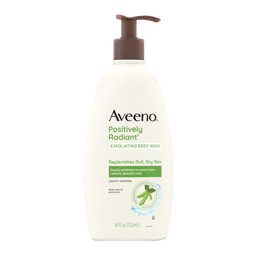 Aveeno Positively Radiant Soap Free Exfoliating Body Wash, 18 Oz